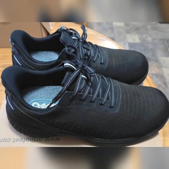 Orthofeet Yari Black/Black Men's Shoes 10.5 4E - Picture 2 of 6
